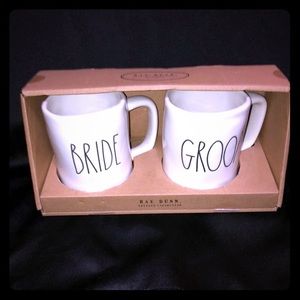 Rae Dunn Bride & Groom Mug Set NWT